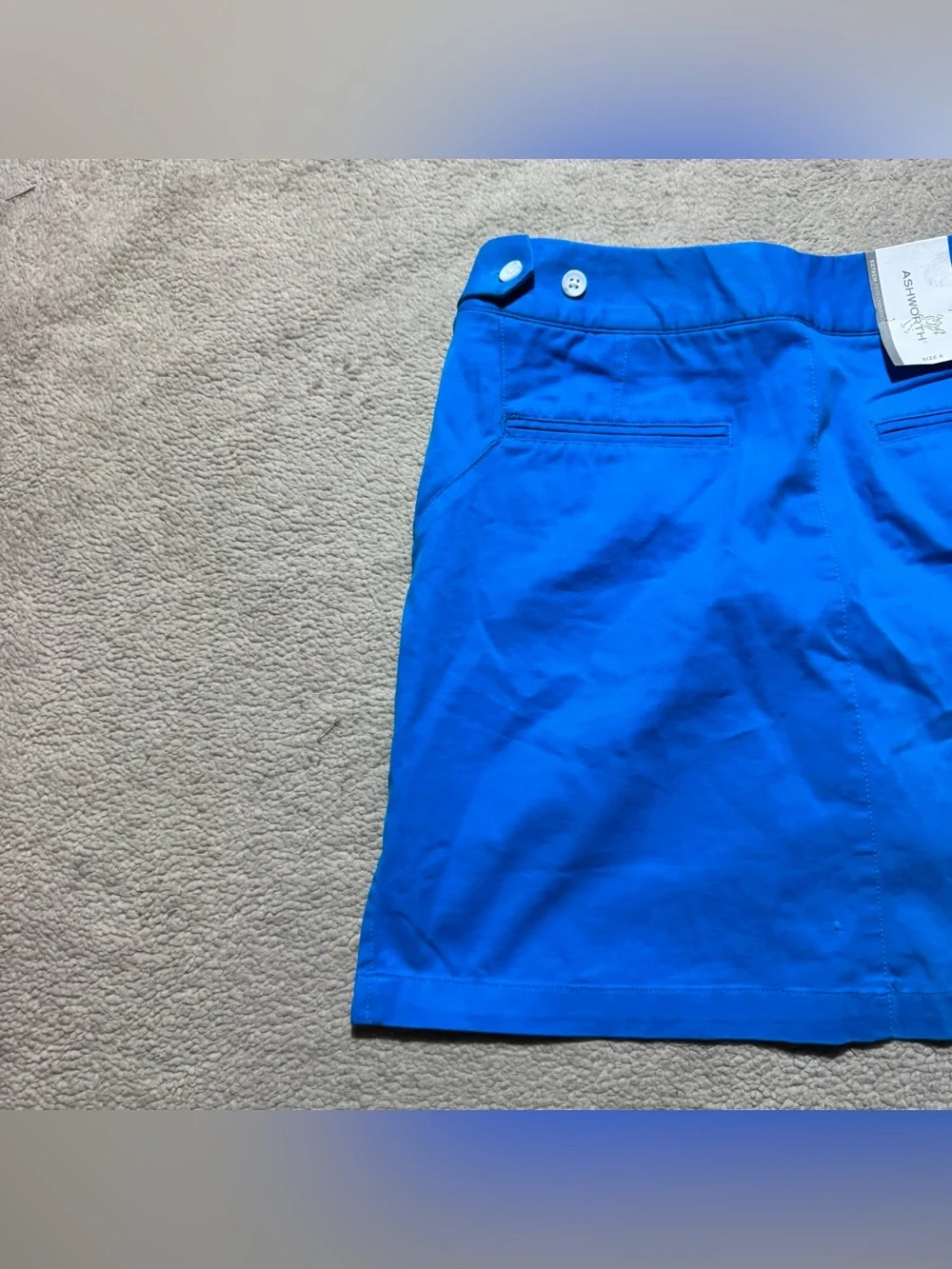 Ashworth Skort Womens 6 Blue Shorts Lined Skirt Athleisure Marina Blue Golf NEW